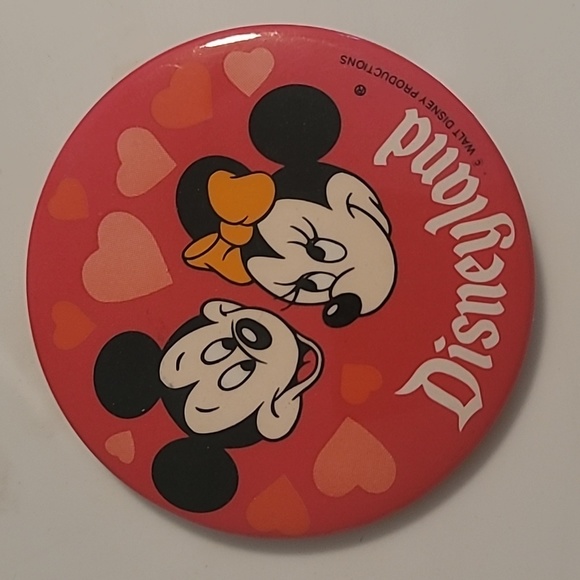 Disney Other Vintage Disneyland Mickey And Minnie Button Poshmark